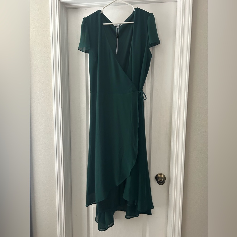 Baltic Born Bristol Midi Wrap Dress NWT 1X Dark Green